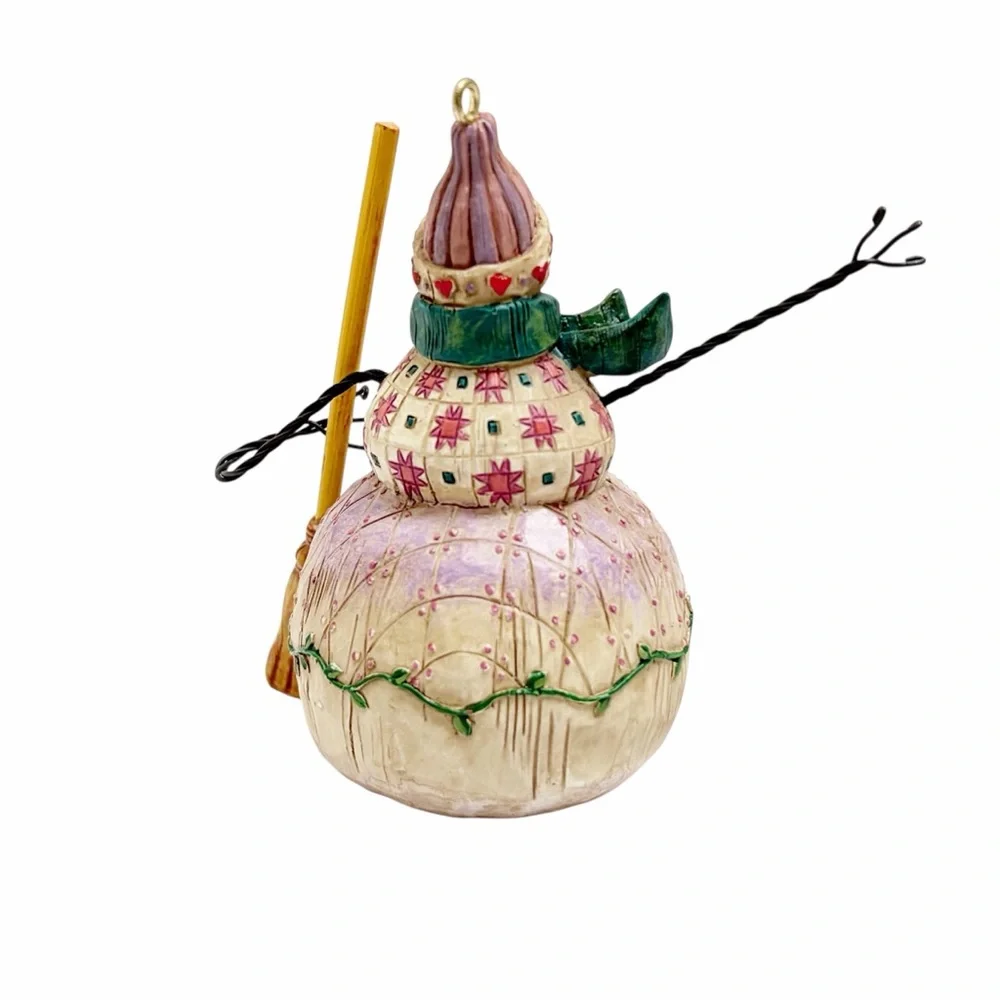 Jim Shore | Vintage Winter's Warmth Snowman Ornament
